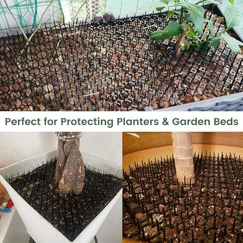 Ley's 12 Pack Cat Deterrent Mat, 6 x 8 in Scat Mat with Spikes, Keep Cats Away from Plants, Indoor Furniture & Outdoor Garden Fence – Pet Repellent Barrier thumbnail 3