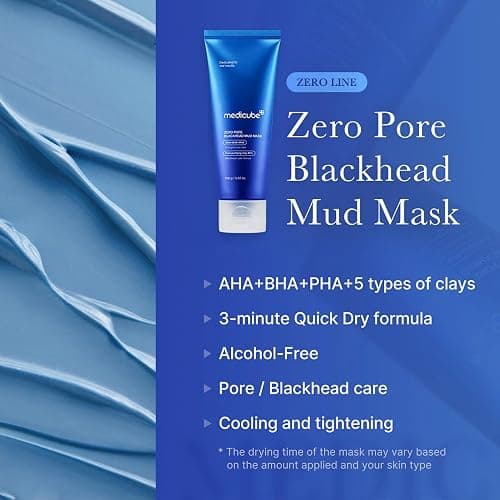 medicube Zero Pore Blackhead Mud Mask - Pore Cleansing & Gentle Exfoliating | Blackhead-Removing Clay Mask with AHA BHA PHA, Pore Minimizing & Cooling Care, 3 Min Quick Dry, Korean Skincare 3.52 oz. thumbnail 2