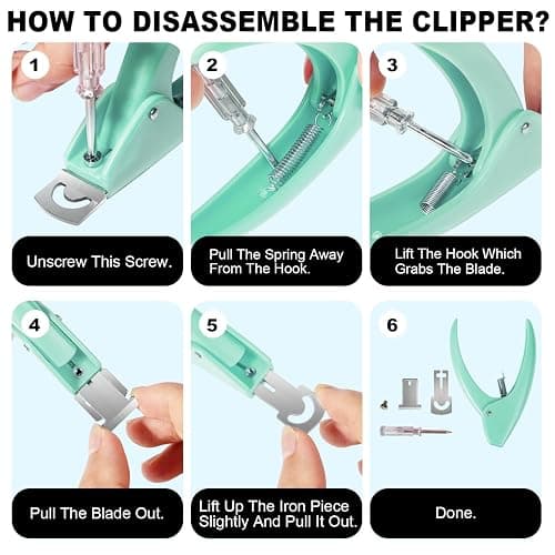 Green Adjustable Nail Clippers with Magnets Sizers for Acrylic Nails, Artificial Fake Nail False Nail Tip Cutter Trimmer Manicure Pedicure Sharp Blade Clip Tool For Salon Home Art Beauty thumbnail 6