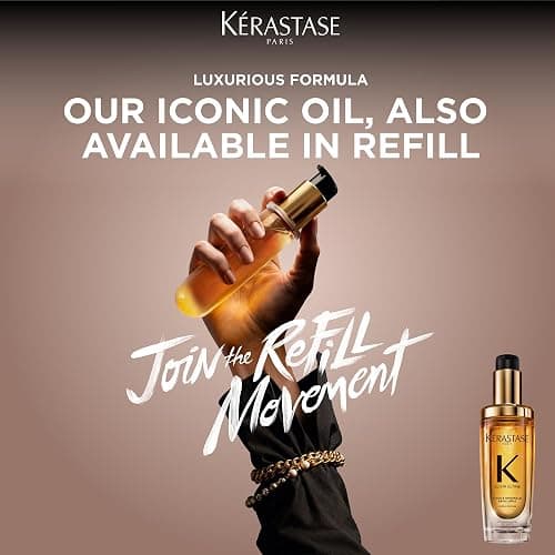 Kerastase Elixir Ultime Refillable Oil – For Shine & Hydration | Hydrates and smoothes, adds shine, wild camellia, sandalwood and freesia fragrance, strengthens thumbnail 12