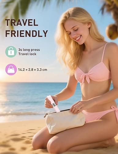 Bikini Trimmer Women 2-in-1 Facial Hair Remover for Women,USB-C Razors Woman,Dual Head Shaver Woman with Smart Light for Intimate,Lady Shavers for Woman Pubic Hair for Lip Underarm Body,Travel Lock thumbnail 7