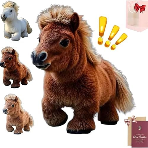 My Realistic Robot Ponys, Interactive Simulation Horse Robot Toy, Walking Toy Electric Interactive Smart Simulation Horse, Cuddly Kids Robots Pet, Soft Robotic Pet for Boys Girls, Birthday thumbnail 4