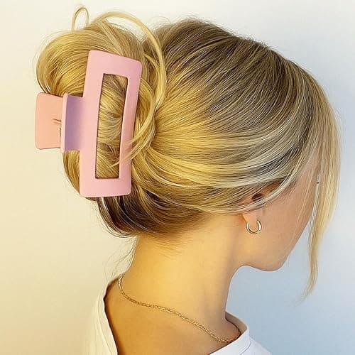 18 Pack Hair Claw Clips,Hair Clips For Women,Large Hair Claw Clips For Thick Hair,Nonslip Matte Hair Clips Hair Accessories Women Girl Birthday Christmas Gift (18 Pack Pink) thumbnail 6