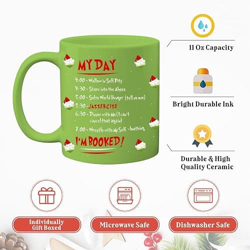 Arsemica Funny Christmas Coffee Mug, 11oz Holiday Drinking Cups, Christmas Movie Merch Gift, Xmas Party Cups for Hot Chocolate Cocoa Beverages, White Elephant Gifts for Women Men Coworkers thumbnail 4