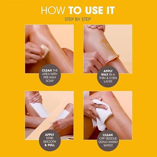 Nad's 100% Natural Sugar Wax Kit, Vegan, Hypoallergenic, No-heat Formula Waxing Sugar Paste, Includes 6 Wooden Spatulas, 10 Reusable 100% Cotton Strips, 1 Pre-wax Cleansing Soap & Sugar Wax 6oz thumbnail 4
