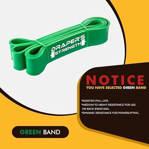 Draper's Strength Heavy Duty Resistance Stretch Loop Bands for Powerlifting Workout Exercise and Assisted Pull Ups thumbnail 2