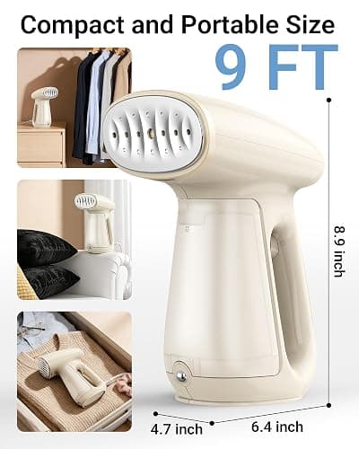 Bear Steamer for Clothes, 1300W 25s Heat-Up Clothes Steamer with 230ml Tank | Essential Oil Compatible,20g/min Steam Rate,Handheld 2-in-1 Steam&Iron,Fabric Wrinkle Remover for Home&Travel,Includes Brush thumbnail 3
