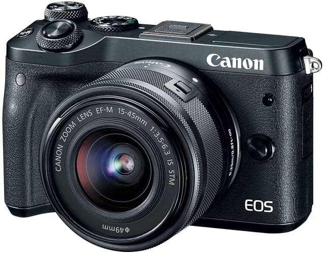 Canon EOS M6 (Black) EF-M 15-45mm f/3.5-6.3 is STM Lens Kit (Renewed) - Image 1