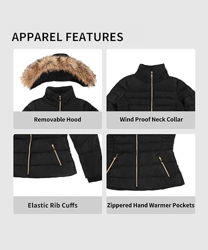 BodiLove Women's Fur Hooded Thickened Jacket with Fleece Lining thumbnail 5