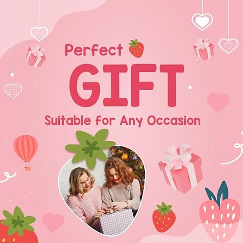 Artlunar Strawberry Charm Bracelet for Girls, Bracelets Stackable Beaded Stretch Bracelets Jewelry Gift for Girls, Teens, Best Friends Adjustable, Hypoallergenic thumbnail 6