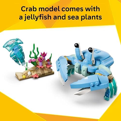 LEGO Creator 3 in 1 Sea Animals: Beautiful Dolphins Building Toy for Girls, Boys, & Kids, Ages 8+ - Build a Dolphin, Seahorse, or Crab Animal Figure - Gift Idea for Birthdays - 31385 thumbnail 5