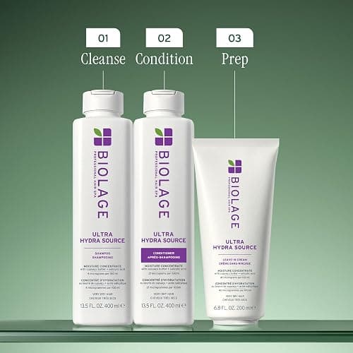 Biolage Ultra Hydra Source Shampoo - Deeply Moisturizes and Hydrates Very Dry Hair, Cleanses and Tames Frizz, For Thick, Coarse Hair, Infused with Micro-dosed with Cupuaçu Butter & Salicylic Acid thumbnail 8