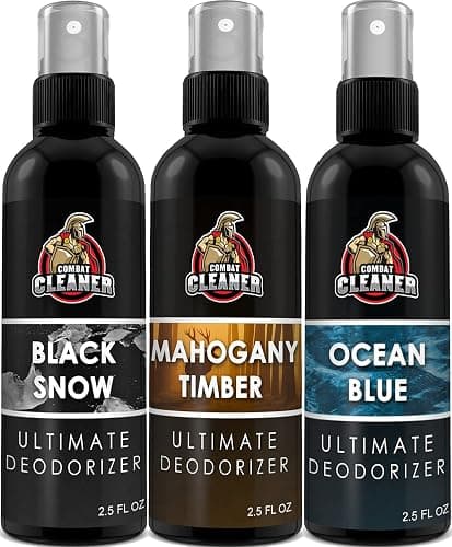 Shoe Deodorizer Spray | Disinfectant Foot Odor Eliminator, Air Freshener for Sneakers, Gym Bags, and Lockers | Men by Combat Cleaner - Image 1