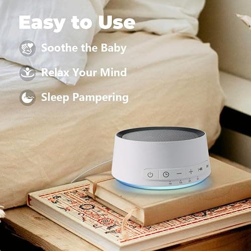 Sound Machine White Noise Machine with 30 Soothing Sounds 12 Colors Night Light Sleep Machine for Baby Kids Adults Brown Nosie Machine Pink Noise Machine with 32 Volume Levels for Office Home Travel thumbnail 7