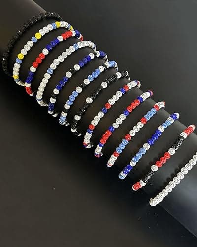 NEXIULT Baseball Bead Necklace for Men, 16/18/20" Ice Necklace Cool Gifts, Rhinestone Bling Inspired Sports Jewelry Gift thumbnail 5