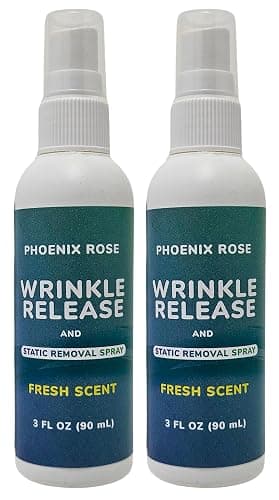 Phoenix Rose Wrinkle Release and Static Removal Spray - Fresh Scent - 3 oz Spray Bottle - TSA Travel Compliant - (Pack of 2) - (Packaging may vary) - Image 1