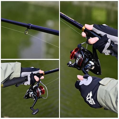 Kalynsung 6.89ft Fishing Rod and Reel Combo, 2PCS Telescopic Carbon Fiber Fishing Rod, Spinning Reels *2, Fishing Line *2, Fishing Hooks Bait Set, Portable Fishing Pole Set with Carrier Bag thumbnail 8