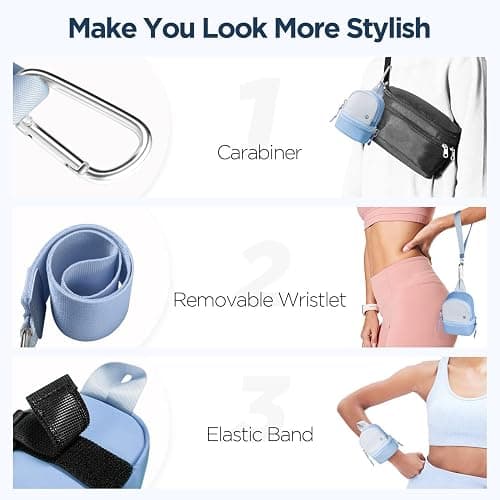 Babysun Mini Backpack Keychain Wristlet Pouch Small Change Coin Purse Cute Zipper Wallet With 3 RFID Card Slots For Women/Men Airpods Cosmetics thumbnail 3