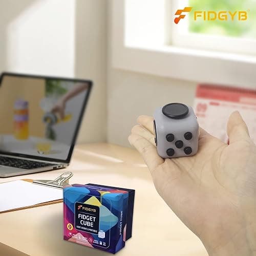 FIDGYB Cube Fidget Stress Relief Toy for Adults & Kids, Smooth, Quiet Sensory Toy for Anxiety, Focus & ADHD Idea[LGB] thumbnail 6