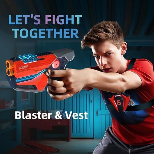 Laser Tag Set of 2, Lazer Tag Game with LED Score Display Vests for Kids,Teens & Adults, Birthday Gift Toys for Kids Ages 8 9 10 11 12+Year Old Boy & Girls thumbnail 7