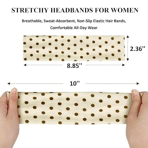 TERSE Polka Dot Headbands for Women Trendy Women Y2K Hair Accessories: Cute Head Bands for Women's Hair Fashion Hairbands 6PCS thumbnail 3