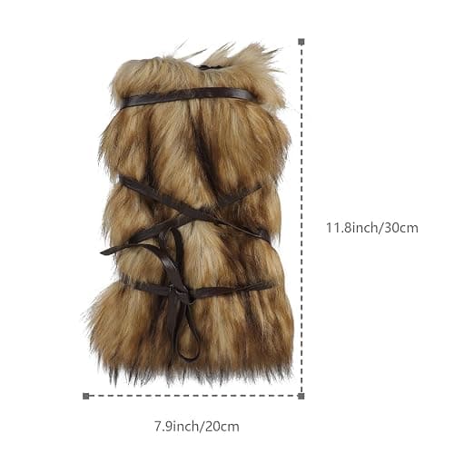 BXT Women 80s Fuzzy Leg Warmers Plush Straps Decoration Winter Long Socks Furry Ankle Warmers Boots Shoes Cuff Renaissance Christmas Xmas Halloween Cosplay Party Costume Accessories thumbnail 6