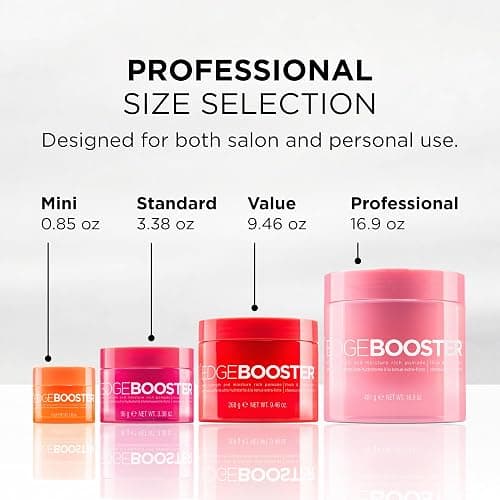 Style Factor Edge Booster Extra Strength & Moisture Rich Pomade | Strong Hold Edge Control Gel for Thick & Coarse Hair | High Shine, Non-Greasy Styling | Pink Sapphire, 3.38 oz thumbnail 4