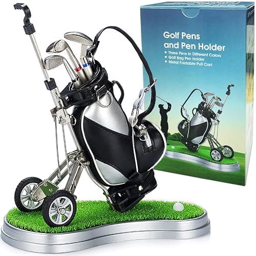 Gifts for Men, Golf Pen Holder Desk Accessories for Men Women Golfers, Birthday Graduation Gifts for Him Her, Dad Gifts for Dad Husband from Daughter Son Wife, Funny Home Office Decor Gadgets for Boss - Image 1