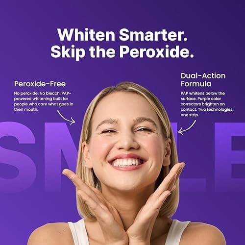 DRDENT Purple Teeth Whitening Strips 21 Treatments - Safe for Enamel - Non Sensitive Teeth Whitening - Whitening Without Any Harm - Pack of 42 Strips thumbnail 3