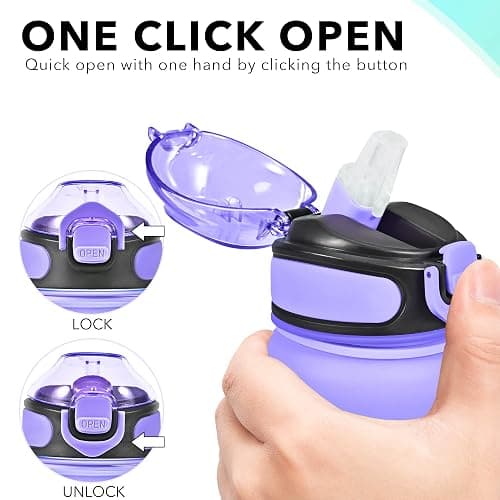 Enerbone 32 oz Drinking Water Bottle with Times to Drink and Straw, Motivational with Carrying Strap, Leakproof BPA & Toxic Free, Ensure You Drink Enough Water for Fitness Gym Outdoor thumbnail 5