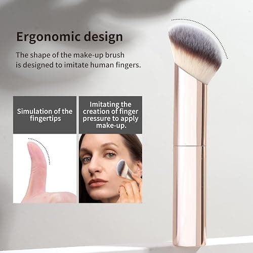 MAANGE 20 Pcs Makeup Brushes with Gift Box, Double-End Multi-functional Makeup Brushes for Blending Liquid Powder Concealer Cream Blush Buffe,Champagne thumbnail 3