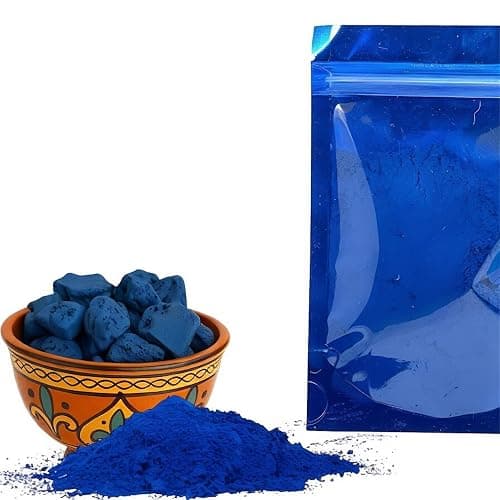 Blue Spirulina Powder - Pure Moroccan Nila Powder - Natural Skin Brightening & Detoxifying Mask for Face & Body- blue powder nila soap - Image 1
