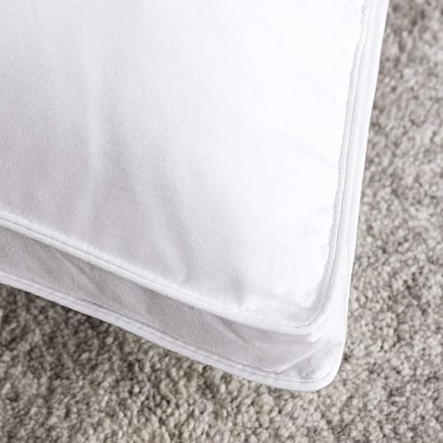 puredown® Goose Feather Down Pillows, Soft Gusseted Bed Pillows for Sleeping with 100% Cotton Shell, Set of 2, King Size thumbnail 7