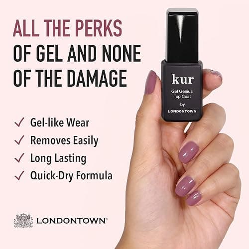 LONDONTOWN kur Nail Conceal & Go Duo Set, Includes Nail Illuminating Concealer & Gel Genius Top Coat, 2 Piece Set, 0.4 Fl Oz thumbnail 6