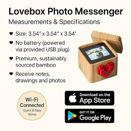 Lovebox Photo Messenger | Meaningful Gift for Partner, Mom, Dad, Wife, Husband, Grandma, Grandpa, Kids, Couple Gift, Long Distance Relationship Gift thumbnail 5