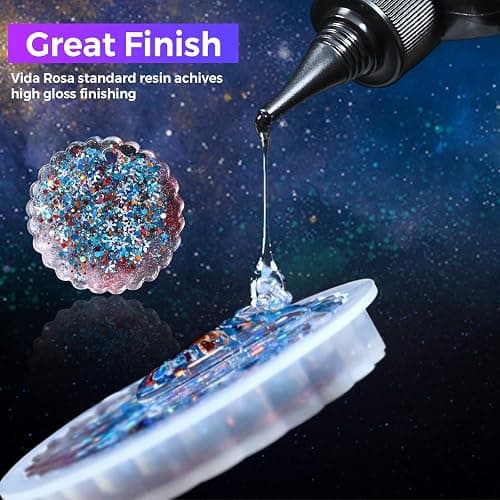 UV Resin 100g- VIDA ROSA RESIN Crystal Clear Hard Ultraviolet Curing Epoxy Resin For Jewellry Making Art Pendants, Earrings, Necklaces, Bracelets, Nail Art Accessories thumbnail 4