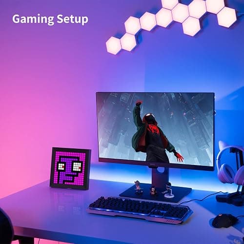 Divoom LED Light Display Panel Suit for RGB Light Bars,with Smart App Control Cool Animation Desk Setup for PC, TV, Gaming Room Decor thumbnail 2