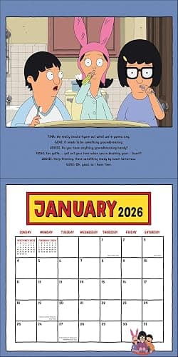 Bob's Burgers 2026 Wall Calendar (Includes Stickers) thumbnail 3