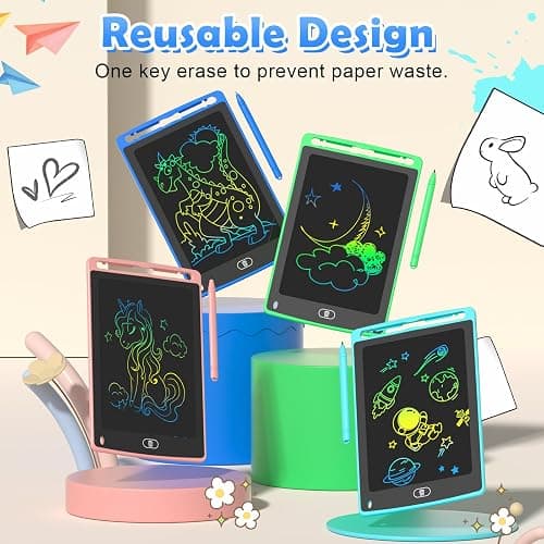 4 Pack LCD Writing Tablet for Kids, 8.5 Inch Colorful Doodle Board Drawing Tablet, Educational Learning Toys Birthday Gifts for Boys Girls Age 3 4 5 6 7 8 thumbnail 5