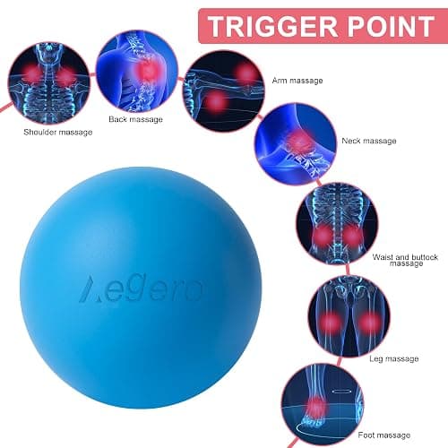Massage Lacrosse Balls for Myofascial Release,Yoga Deep Tissue Massage,Trigger Point Therapy and Foot Plantar Fasciitis,Muscle Soreness Massager Ball (2Pack,Deep Blue and Purple) thumbnail 3