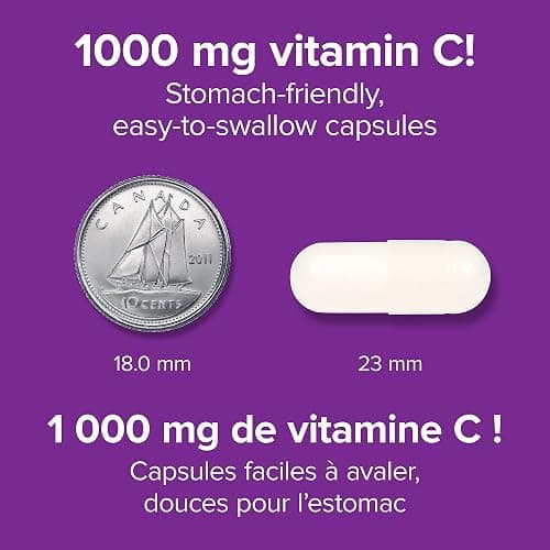 Webber Naturals Vitamin C Stomach Friendly 1000 mg, 120 Capsules, For Bones, Teeth, Immune and Antioxidant Health thumbnail 5