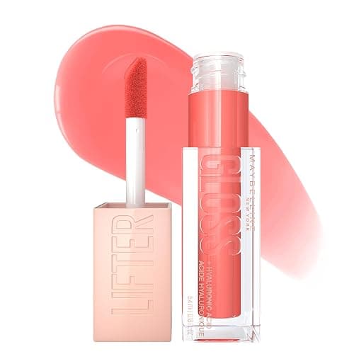 MAYBELLINE New York Lifter Gloss Hydrating Lip Gloss with Hyaluronic Acid, Peach Ring, Sheer Peach, 1 Count - Image 1