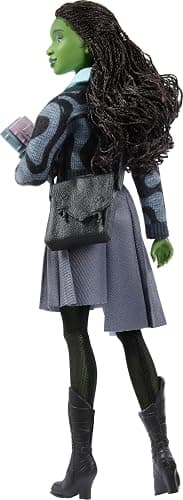 Mattel Universal Wicked Elphaba Fashion Doll & Accessories with Green Skin, Braided Black Hair, Posability & Removable School Uniform thumbnail 6