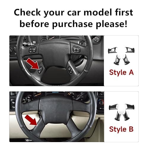 4PCS Car Trim Cover Carbon Style ABS Decal Sticker Compatible with Chevy Silverado Suburban Tahoe Avalanche Express GMC Sierra Yukon Savana 2003-2006 / Trailblazer 2002-2009 Accessories (Style B) thumbnail 4
