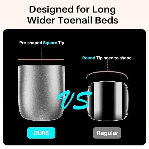ASONRL 300 Pcs Gel X Toe Nail Tips, 15 Sizes Extra Wide Large Toenail Tips Full Cover, Matte Clear No-file Needed, DIY Artificial Nails for Toes, Square Shape False Toenails Tips thumbnail 3