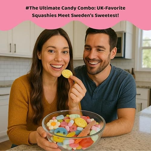 Swedish Candy Mix with UK’s Famous Squashies – 1.2 lbs Bulk Bag of Viral Sweets Including Bubs Candy – Fun Assortment for Parties, Gifts & Candy Lovers, also includes the original Swedish Fish and Skulls thumbnail 5