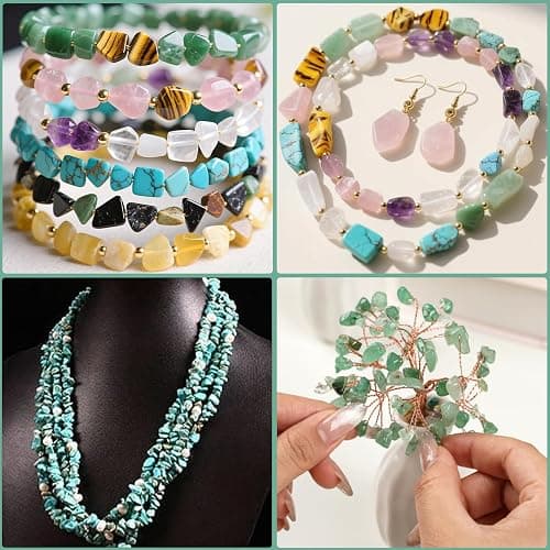 NITOPUPU 30in Amethyst Natural Chip Stone Beads 5-8mm About 230pcs,Irregular Drilled Purple Bead for Bracelets Jewelry Making Supplies for Adults,DIY Crafts. thumbnail 6