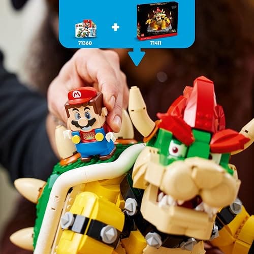 LEGO Super Mario The Mighty Bowser, 3D Build and Display Kit, Collectible Posable Character Figure with Battle Platform, Video Game Toy Idea for Fans of Super Mario Bros, 71411 thumbnail 6
