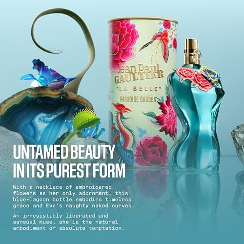 Jean Paul Gaultier La Belle Paradise Garden Eau de Parfum for Women - Long Lasting Floral Amber Women's Perfume with Blue Water Lily, Iris & Vanilla - Designer Fragrance Spray thumbnail 3