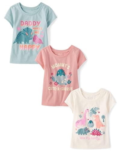 The Children's Place Baby-Girls and Toddler Unicorns,Butterflies,Trends Short Sleeve Graphic T-Shirts,3 Pack - Image 1